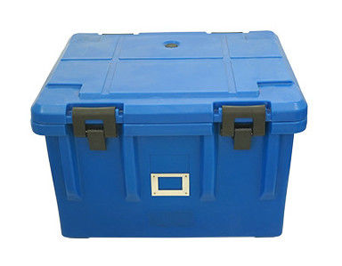 ISO 인증 75L 단열식품판 운반자 나일론 손잡이 4륜 LLDPE 외식 운송 상자