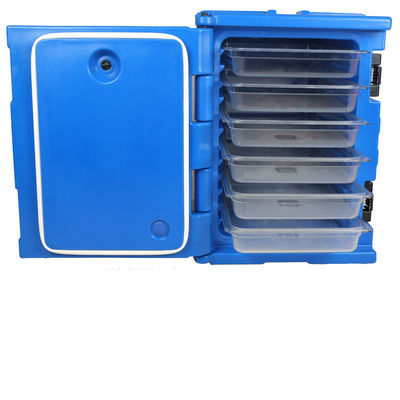 배수 밸브 LLDPE 절연 4륜 케이터링 박스가 있는 산업용 100L 뜨거운 음식 운송 컨테이너