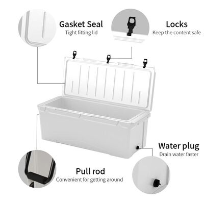 낚시, 야외 및 냉장 보관용 맞춤형 240QT 로토몰드 쿨러 박스