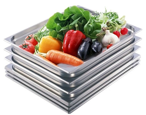 650x530mm 스테인레스 강 음식 서비스 팬 호텔 식당 공급